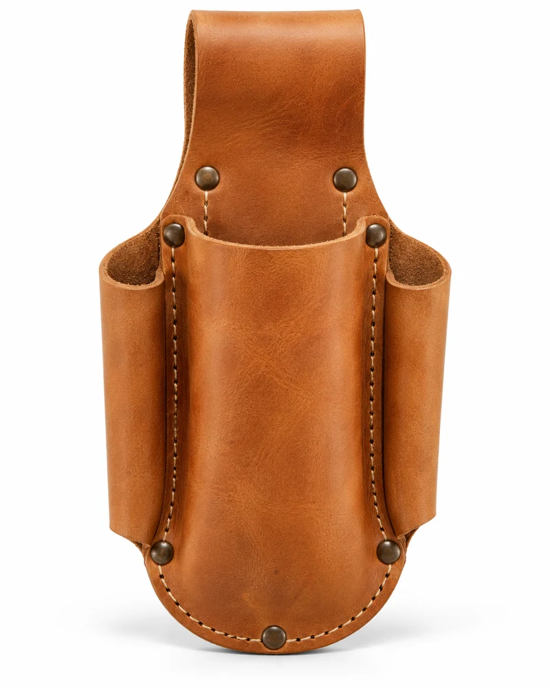 Tan Belt-Loop Leather Tool Holster