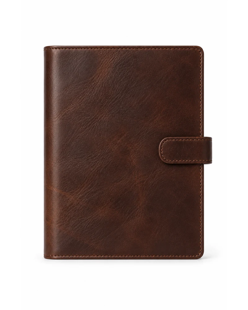 Dark Brown A5 Notebook Cover Leather Accessory