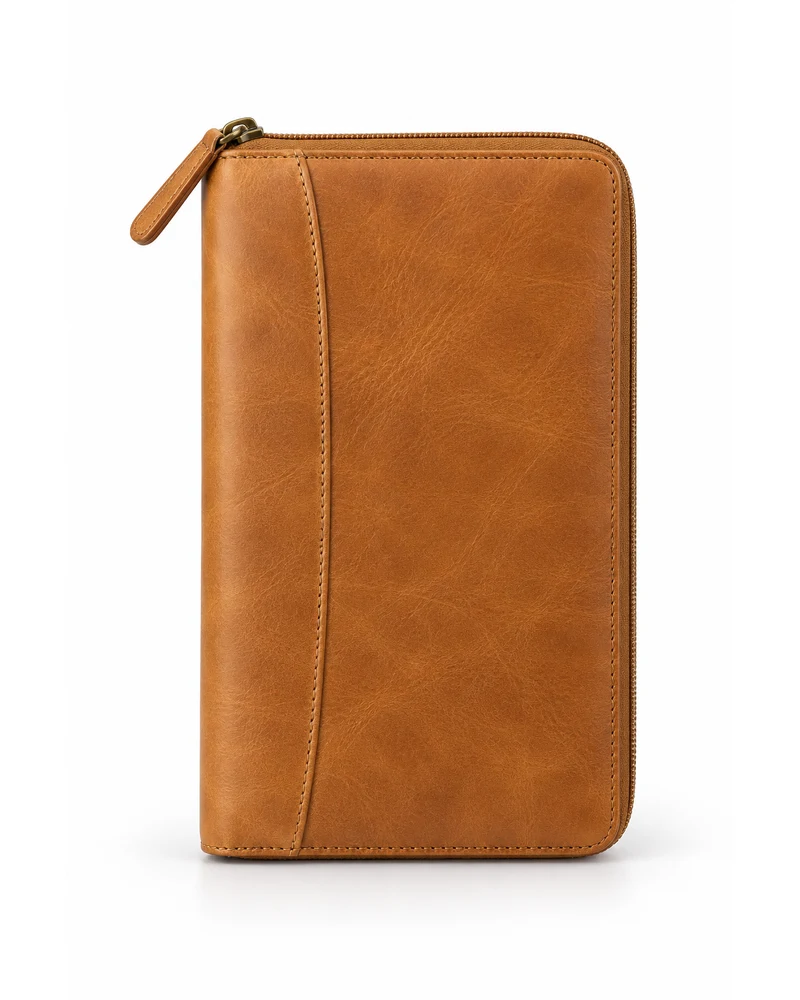 Camel Travel Document Organiser Leather Accessory
