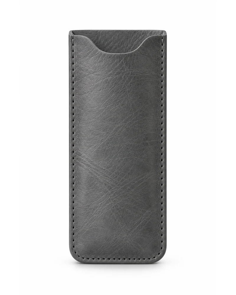 Slate Grey Comb Pocket Sleeve Leather Accessory