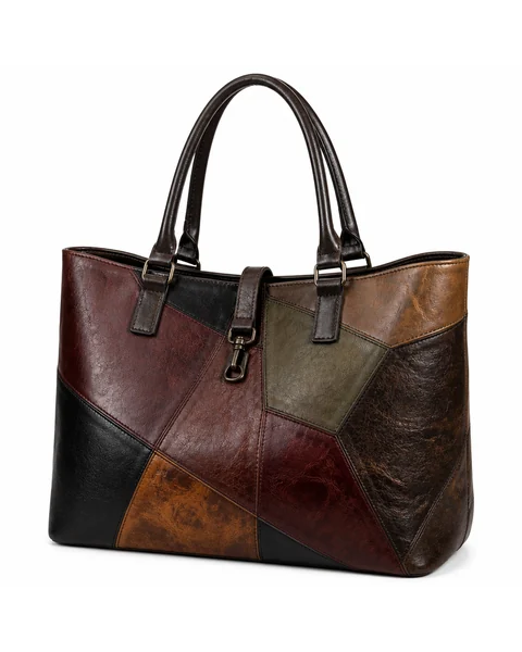 Reclaimed Leather Patchwork Weekender Bag
