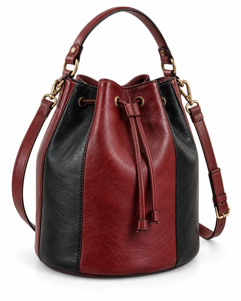 Leather Bags — Design concept 06, 5 large reclaimed leather panels