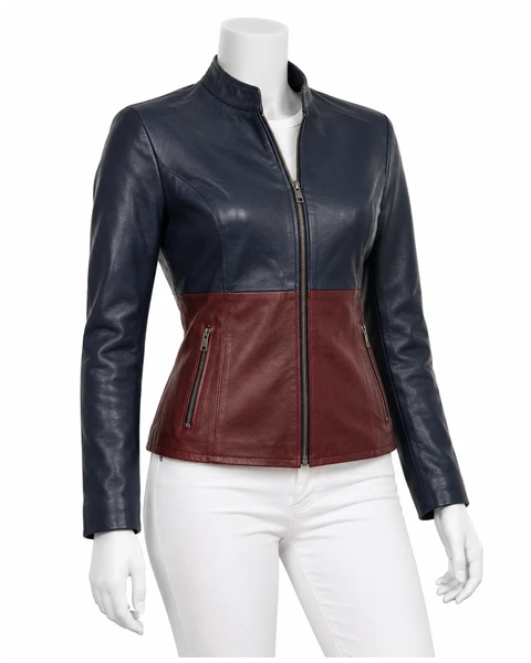 Motorbike Leather Jackets — Design concept 83, 4 large reclaimed leather panels