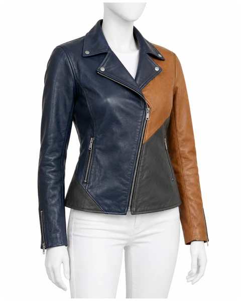 Motorbike Leather Jackets — Design concept 86, 5 large reclaimed leather panels