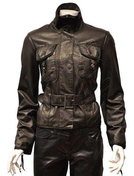 Women Leather Jacket - F - 10