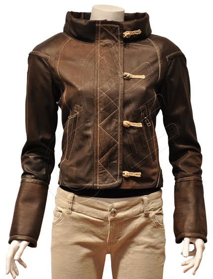 Women Leather Jacket - F - 18