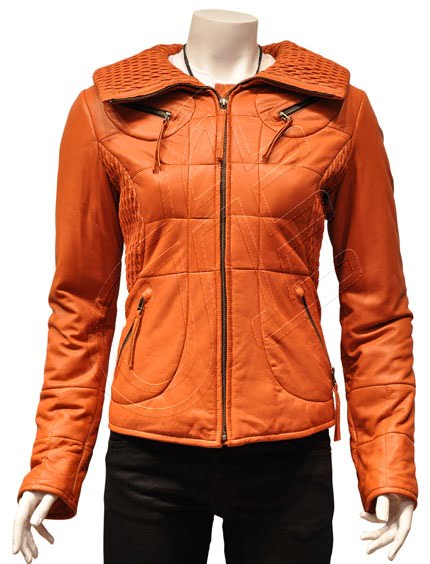 Women Leather Jacket - F - 33
