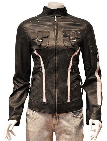 Women Leather Jacket - F - 34