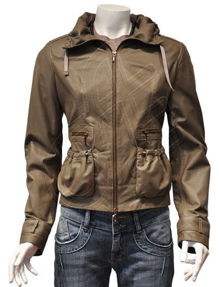 Women Leather Jacket - F - 37