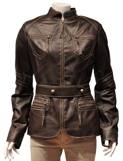 Women Leather Jacket - F - 41