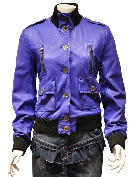 Women Leather Jacket - F - 43