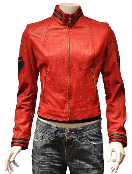 Women Leather Jacket - F - 49