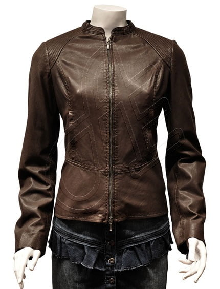 Women Leather Jacket - F - 50