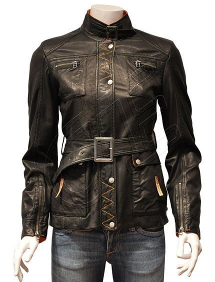 Women Leather Jacket - F - 53