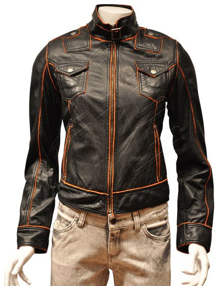 Women Leather Jacket - F - 58