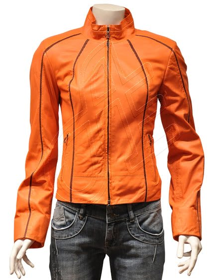 Women Leather Jacket - F - 69