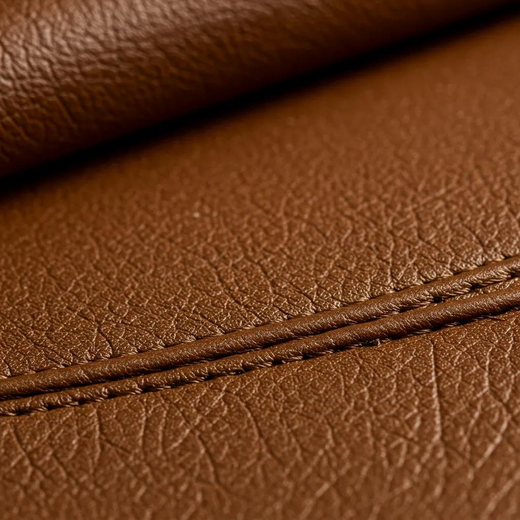 Close-up of high-quality leather highlighting natural grain and texture