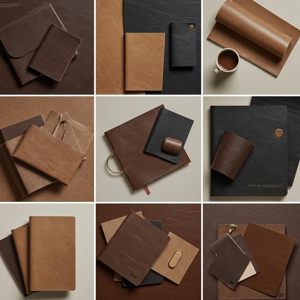 Variety of bonded leather products including furniture and accessories showcasing texture and versatility